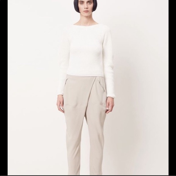 Pants - Zero + Maria Cornejo Crop Cata pant drape in clay